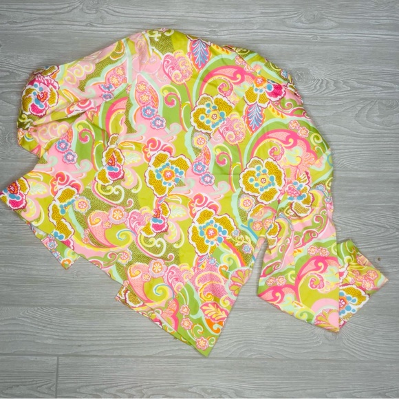 Harve Benard Womens Lined Blazer Multicolor Cotton Blend Jacket Sz 12 shirt top - Picture 7 of 7